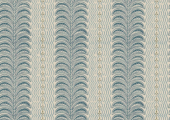 Land & Shore Fintra Stripe (Blackout), Teal - Twist&Fit Roller Blind - Image 6